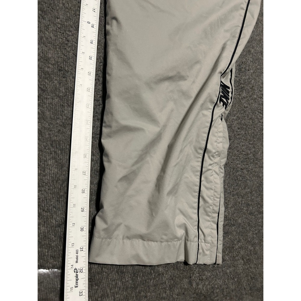 Nike sweatpants joggers Y2K gray vintage lined mens Large baggy ankle zipper - Picture 7 of 8